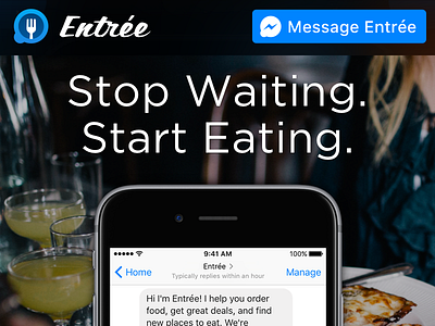 Entrée Website entree messenger web design website