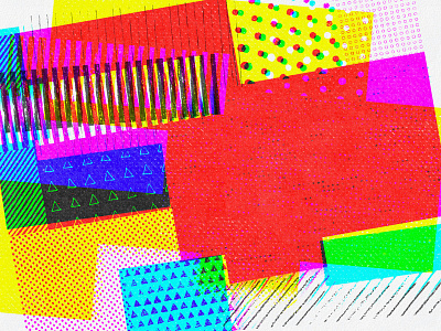 Happy Accident cmyk glitch pattern rgb texture