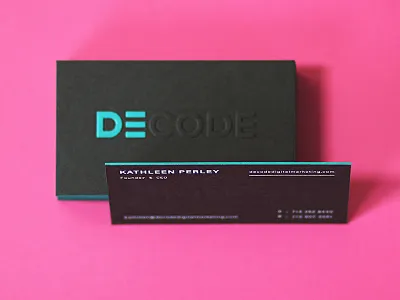 DECODE Executive Cards branding business cards decode foil stamping letterpress