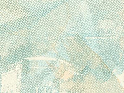 Poster : Home Final v2. french halftone poster redo riso texture watercolor