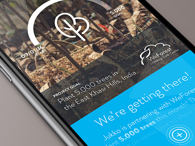 More Trees app clean design graph ios non profit progress project simple