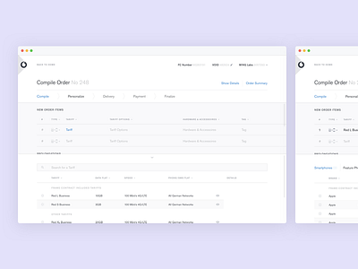 Wireframes · Sales Process business compile data enterprise interface sales process ui ux web app wireframe