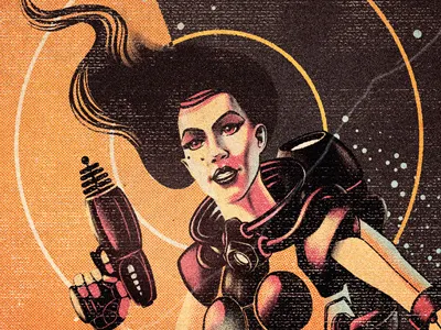 Chasma book fantasy illustration lettering logo planet retro sci fi space texture typography vintage