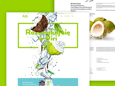 Acqua di Cocco website acqua clean cocco di fresh landing minimalist page water website