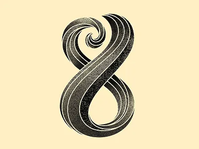 Multifaceted 8 8 bold lettering line lines number numbers numerals texture