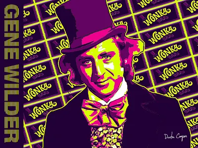 Tribute to Gene Wilder art gene wilder poster retro spot color willy wonka