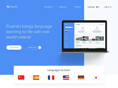 FluentU redesign fireart fireart studio fluentu learning redesign ui ux webdesign