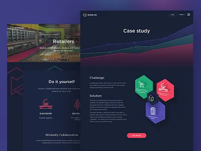Nomad Labs china design japan landing page retail suppliers ui usa ux web
