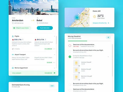 Clearmove Dashboard - Home app balkan brothers clean dashboard experience interface travel ui user ux web