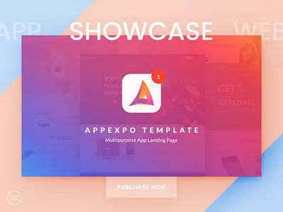 AppExpo ready on the market right now app exhibition app expo app showcase application appstore digital marketing landingpage mobile multipurpose music app one page playstore