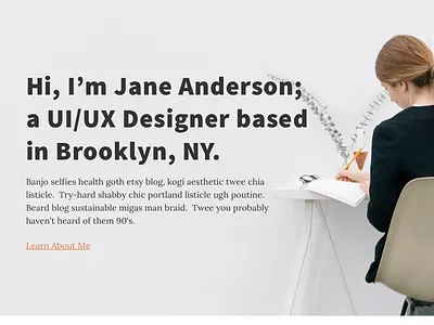 Portfolio Homepage designer kirby kirby cms landing page portfolio source sans pro stock photo