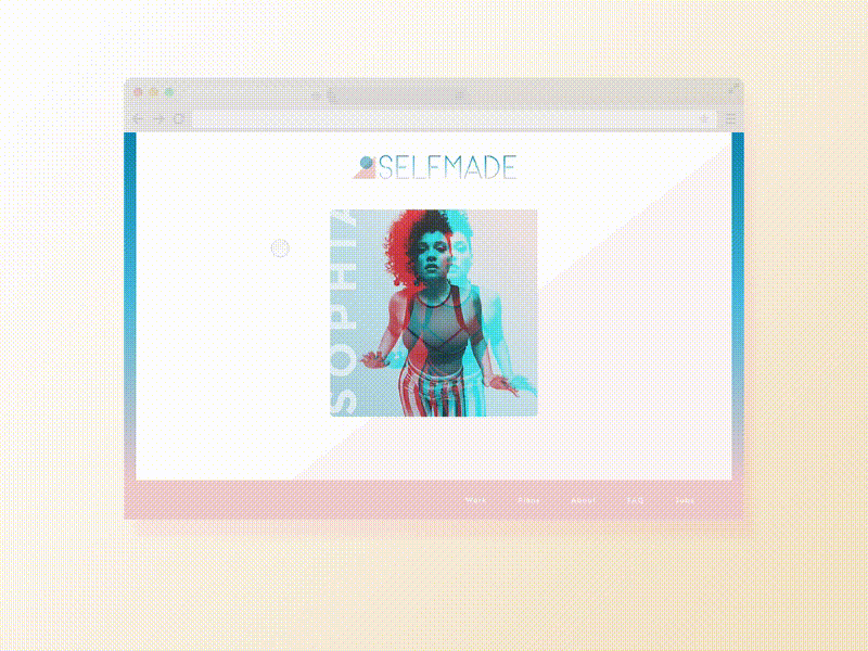 Selfmade Concept animation concept gradient principle sketch ui ux webpage