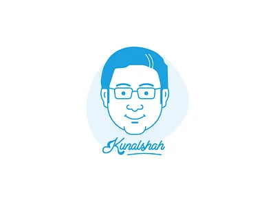 Kunal Shah's avatar avatar character face illustration minimal photo portrait vector