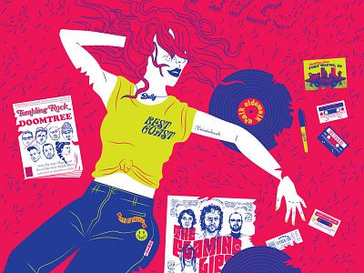 Final Middle Waves Hoodzpah Dribbble Detail album band festival illustration music poster poster design record