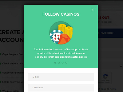 Take A Tour modal onboarding pop up registration sign up tour