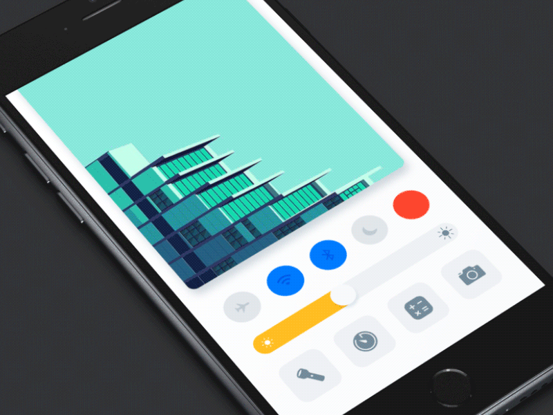 Control Center | Redesign Concept animation apple center concept control gif ios iphone redesign