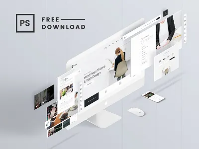 The Screens - Free Perspective PSD Mockup Template clean design clear mockup high resolution mock ups mockup template perspective psd mock up psd mockup screens