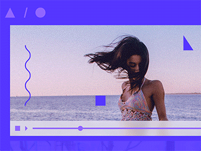 Video Player geometric play player shapes
