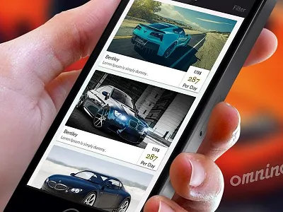 Car Rental App for iOS and Android android app car rental app exortic cars ios app mobile design omninos omninos solutions search app ui ux