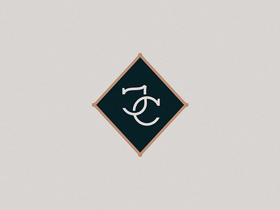 Jessa + Clay Monogram border design invitation monogram print seal vintage wedding