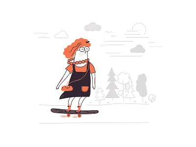 Daily illustration #1 illustration illustrator skateboard skater