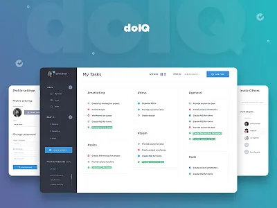 Task Management Application app application chart color dashboard flat management minimalistic simple task management ui user interface