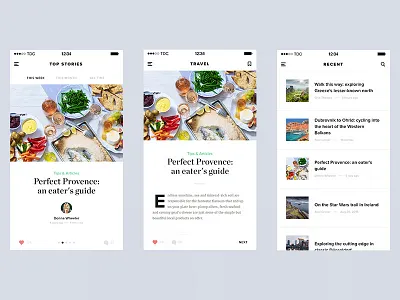 Day 007 - Blog App app article blog blog app comments dashboard food mobile mobile blog ui user interface