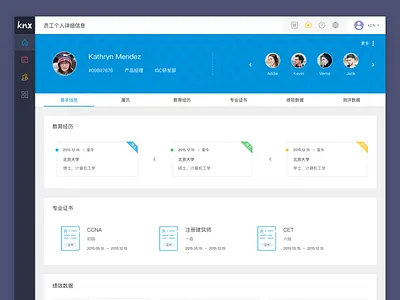Employee Info admin app chart clean dashboard graph influencer interface layout minimal ui user