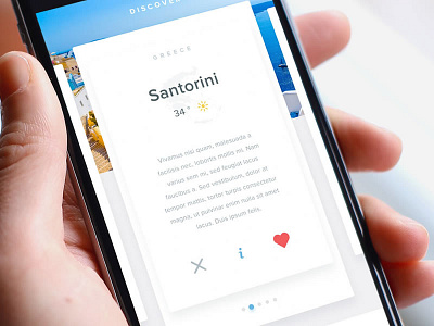 Discover app clean discover flat ios iphone light location mobile notch ui ux
