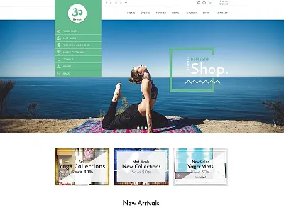BeHealth - Shop Home health yoga center psd template web designer wordpress theme yoga shop