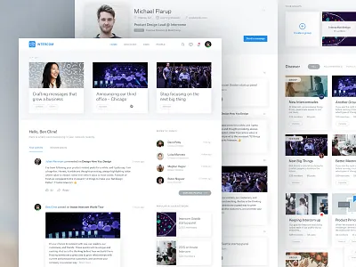 Intranet / Alumni App alumni cards case study clean intranet material design networks social ui ux web