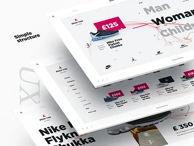 Rock You art direction clean e commerc ui ux web design white