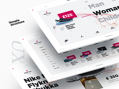 Rock You art direction clean e commerc ui ux web design white