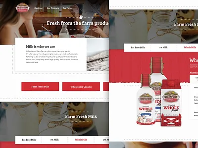 Dairy Farm Product Page atomux dairy farm milk sketch ui web