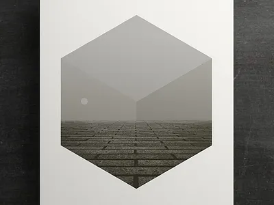 Earth Prism Screen Print cube earth hexahedron platonic solid poster sacred geometry screen print