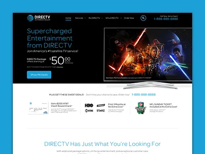 DIRECTV SEO Redesign directv redesign seo ui ux website