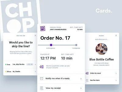 Chop Cards app cards ios ui