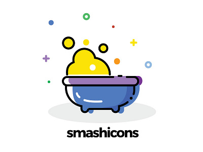 Cartoony Icons │ baby bath bubbles cartoon icons. style