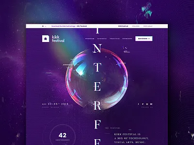 Kikk Festival 2016 - Homepage agency animation belgium design dogstudio festival free kikk layout motion webdesign