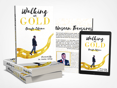 Walking on Gold Book Cover book book cover calligraphy cover art cover design gold