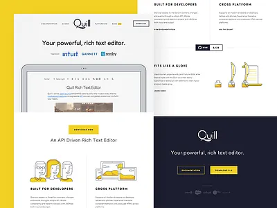Quill 1.0! branding focus lab illustration interface logo quill ui ux web design