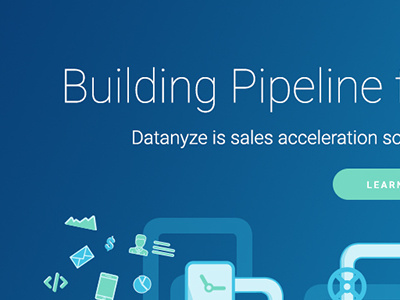 Datanyze website redesign branding datanyze homepage iconography icons illustration machine pipes vector website
