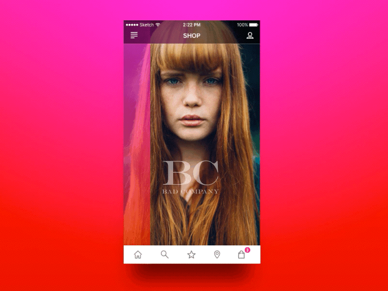 Mobile Slider Menu - Principle Animation animation ecommerce fashion gif ios menu mobile principle profile retail ui ux