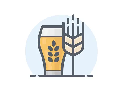 Beer with Barley barley beer beer icon craft beer free download freebie icon illustration