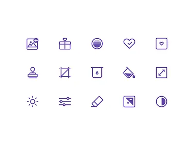 Basic icons for iOS app app camera emoticon gift icons ios line mobile reno ui design