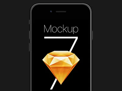 Free iPhone 7 Sketch Mockup apple download freebie ios iphone iphone 7 iphone7 sketch