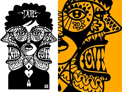 "Duel" - in vector form art doodle drawing hand lettering illustration lettering love person personal typography vector