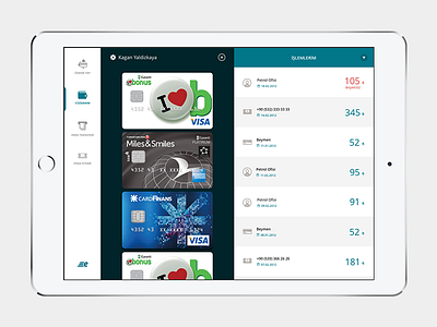 Bkm Express iPad banking card credit fintech flat ios ipad layout money pay ui