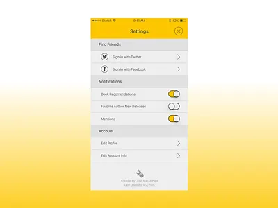 DailyUI #007 Settings app daily dailyui design iphone settings ui ui design