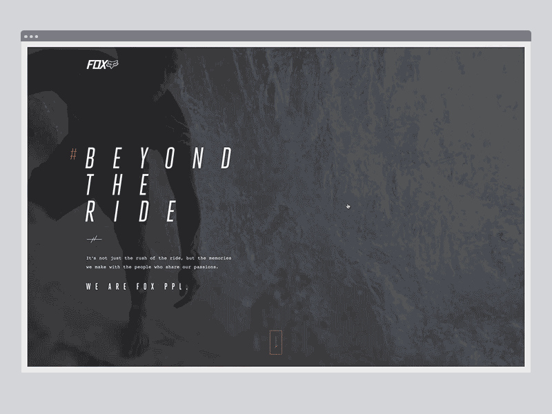 Fox – Beyond the Ride – Intro Sequence animation campaign fox gif intro proof of concept video